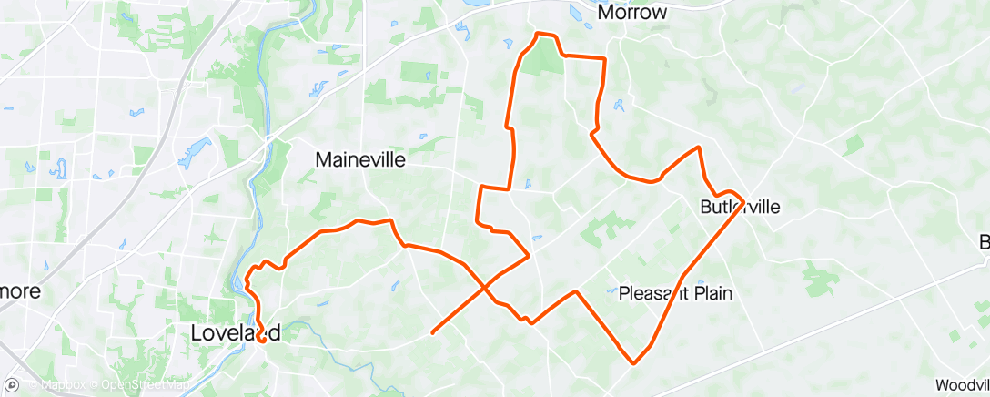 Map of the activity, Tuesday CCC. Strava problem missed first hill