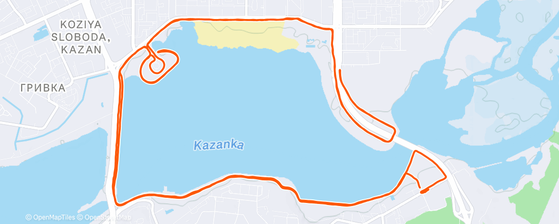 Map of the activity, Утренний забег