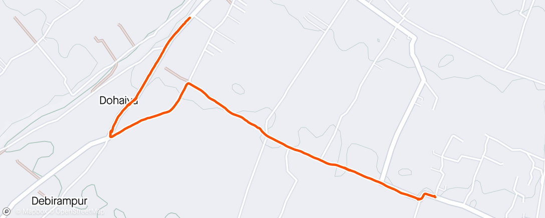 Map of the activity, Morning Running