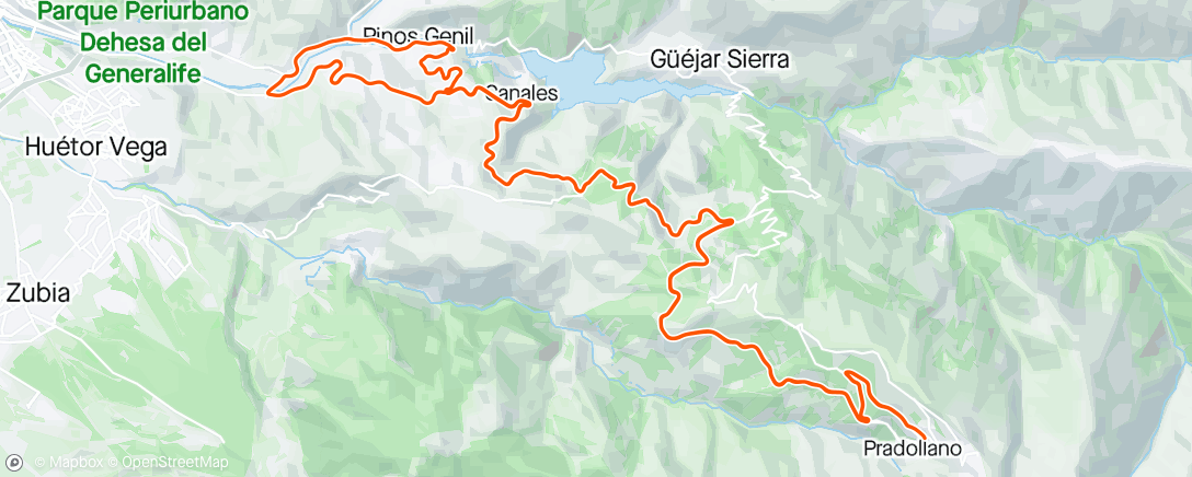 Map of the activity, Sierra Nevada #2