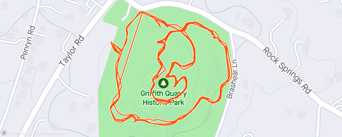 Map of the activity, Morning workout before work.