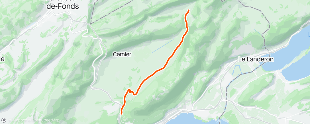 Mapa de la actividad, Kinomap - 🚴 DayTour13: Mt.Chasseral (5/5) - Le Paquier to Neuchatel