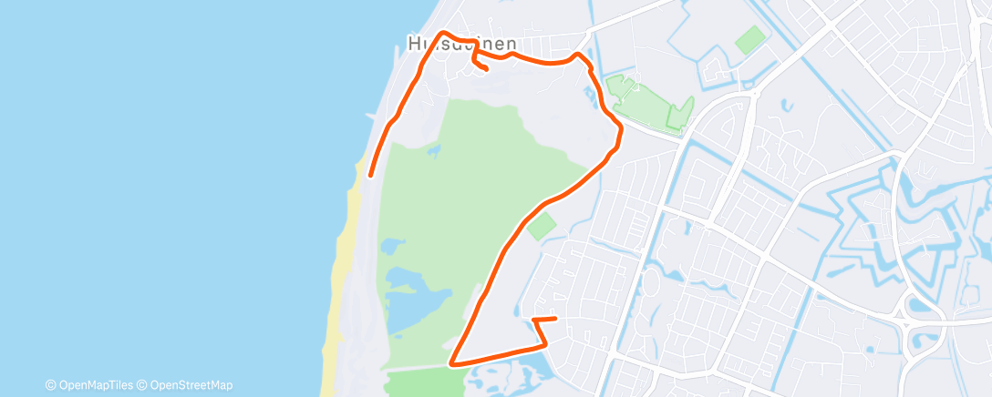 Map of the activity, Middagrit op mountainbike