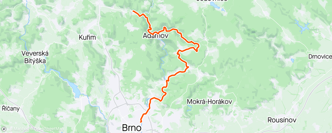 Map of the activity, Domů přes Kakanice