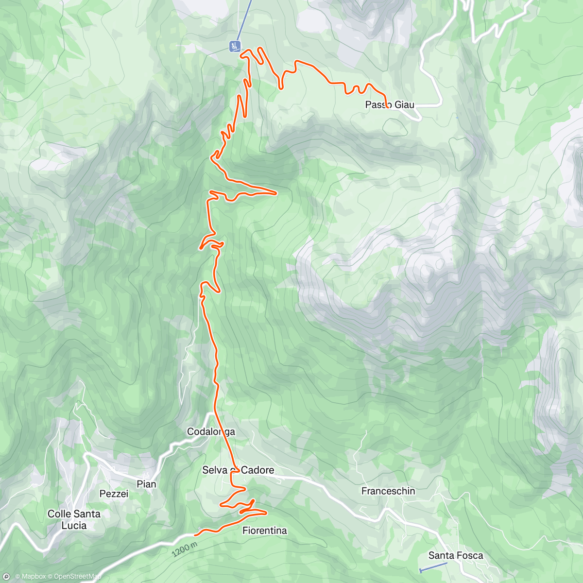 Mapa de la actividad (ROUVY - Passo Giau | Italy)