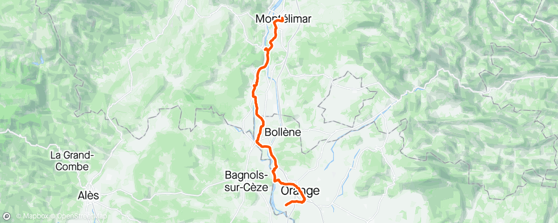 Map of the activity, Via Rhona 2024 - Jour 3 - Montélimar > Caderousse via Orange