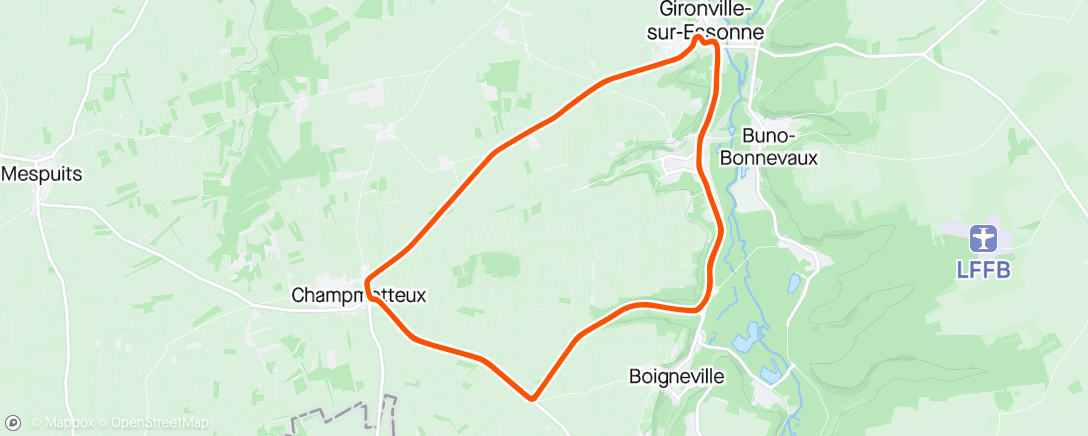 Map of the activity, Gironville ufolep 🚜🦍