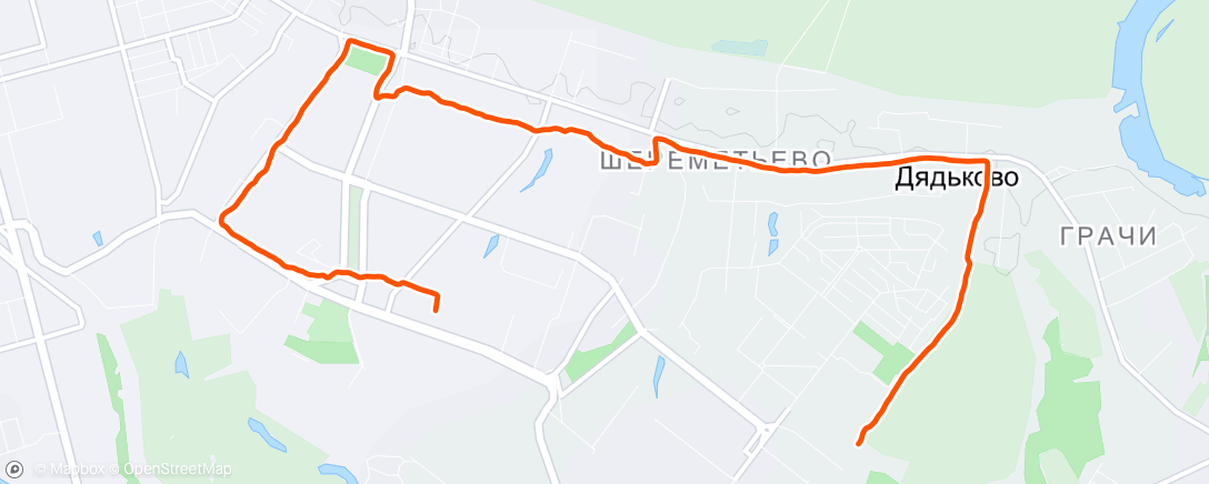 Карта физической активности (Lunch Run)