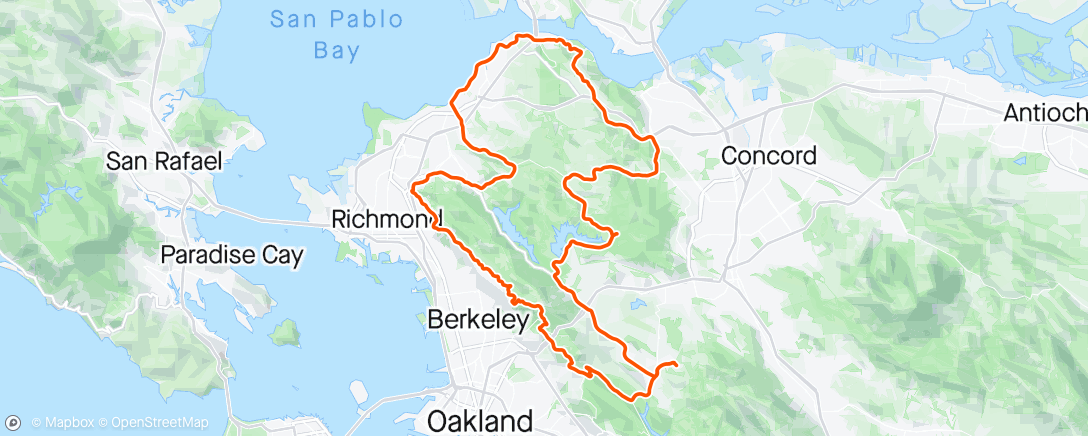 Map of the activity, Grizzly Peak gran fondo