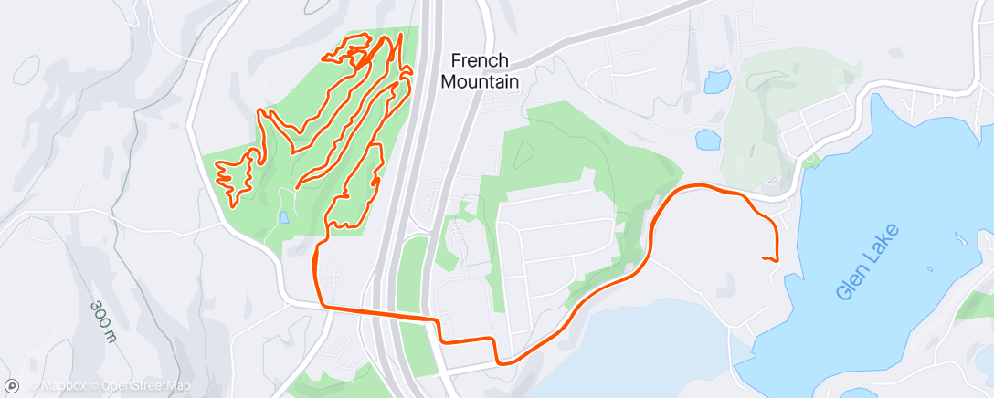 Mapa de la actividad, Lunch Mountain Bike Ride - Gurney
