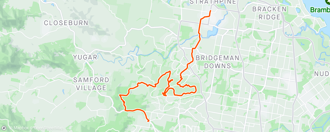 Map of the activity, Bunya trails