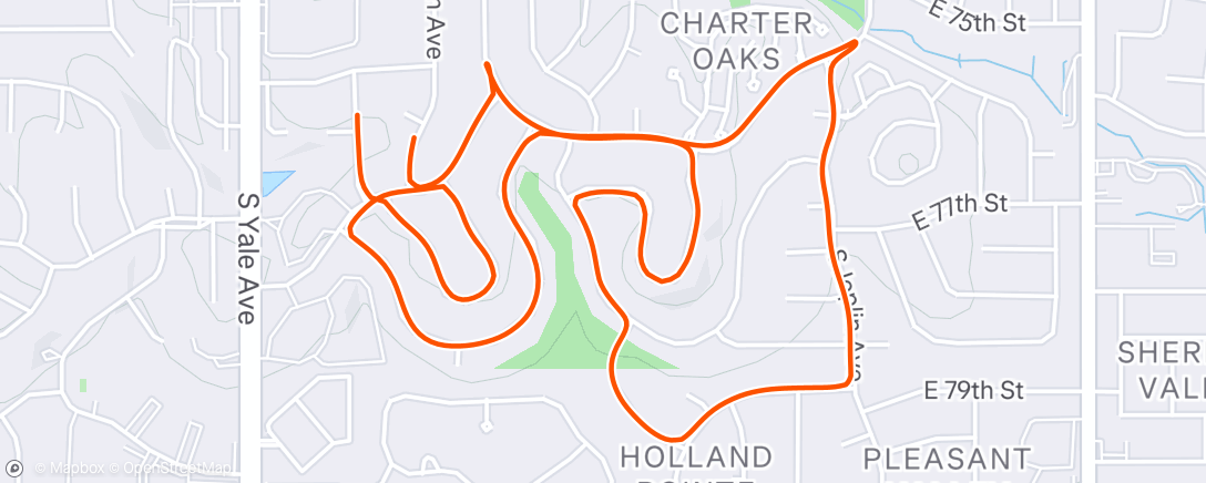 Map of the activity, Morning Run