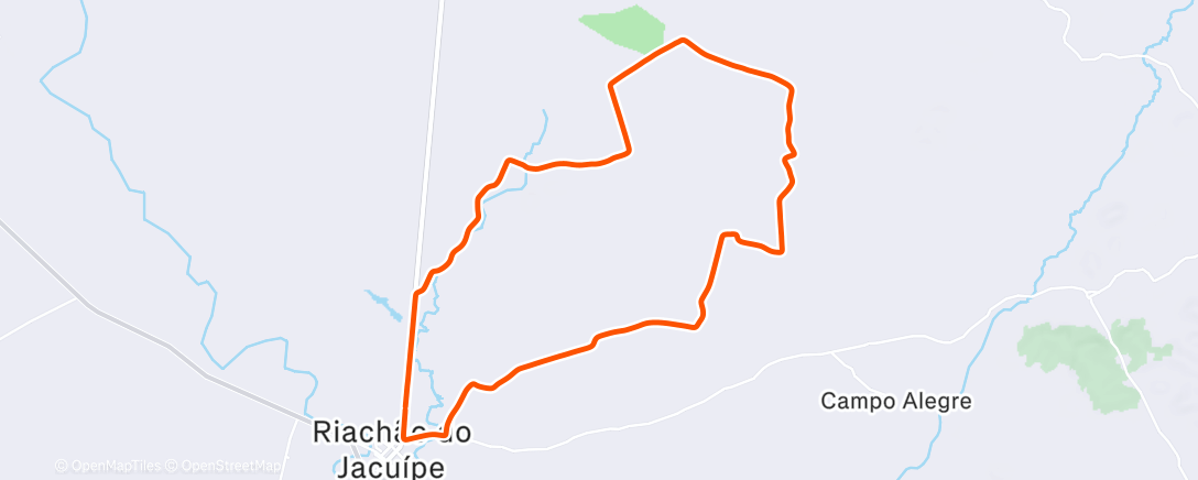 Map of the activity, Pedalada da tarde