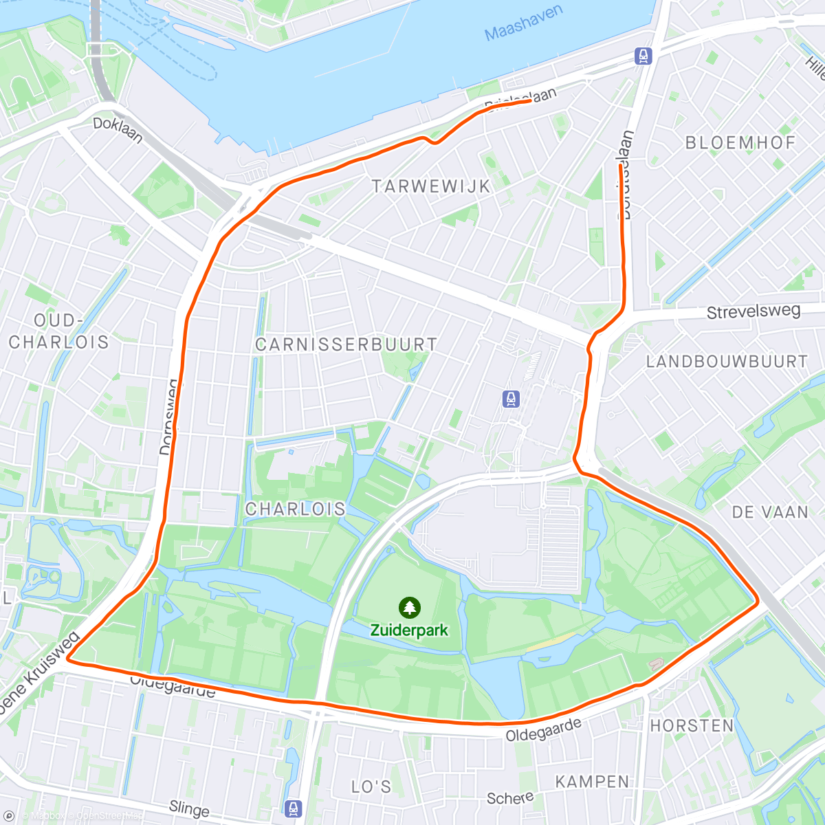 Map of the activity, Footing veille de Marathon