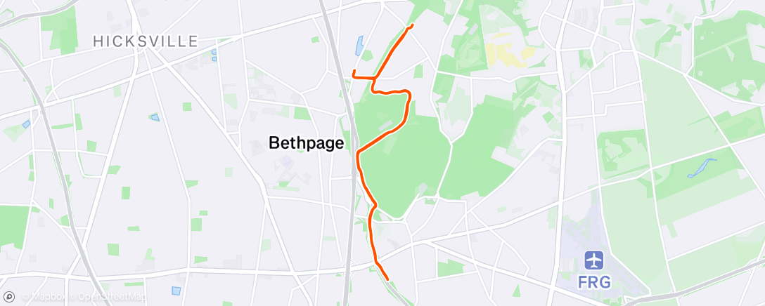Map of the activity, 晨间跑步