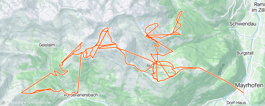 Map of the activity, Ochtendsessie alpineskiën 
