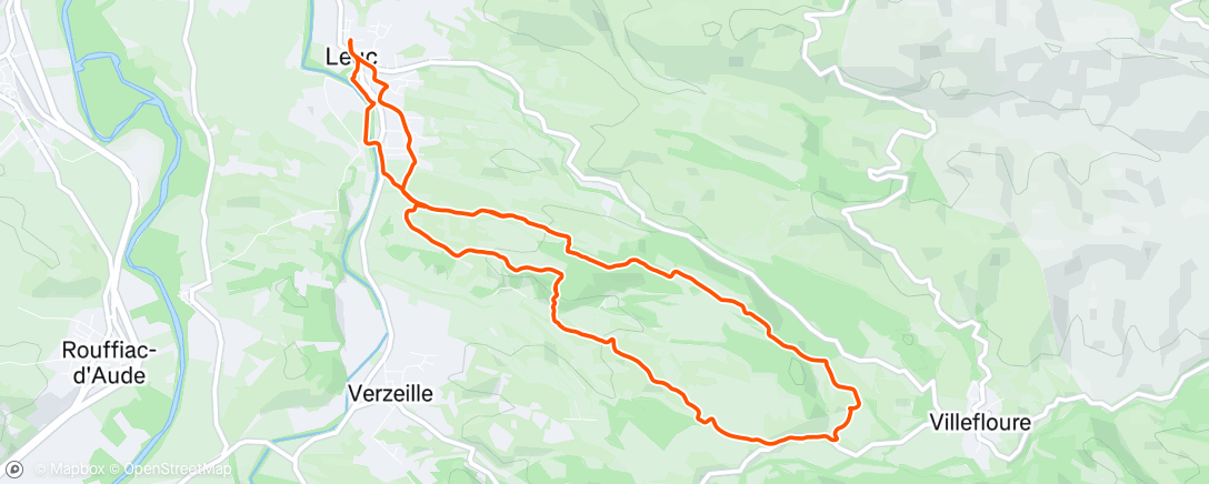 Map of the activity, Trail le matin