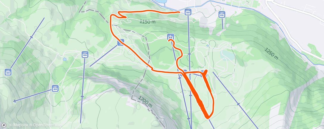 Map of the activity, Morning Alpine Ski