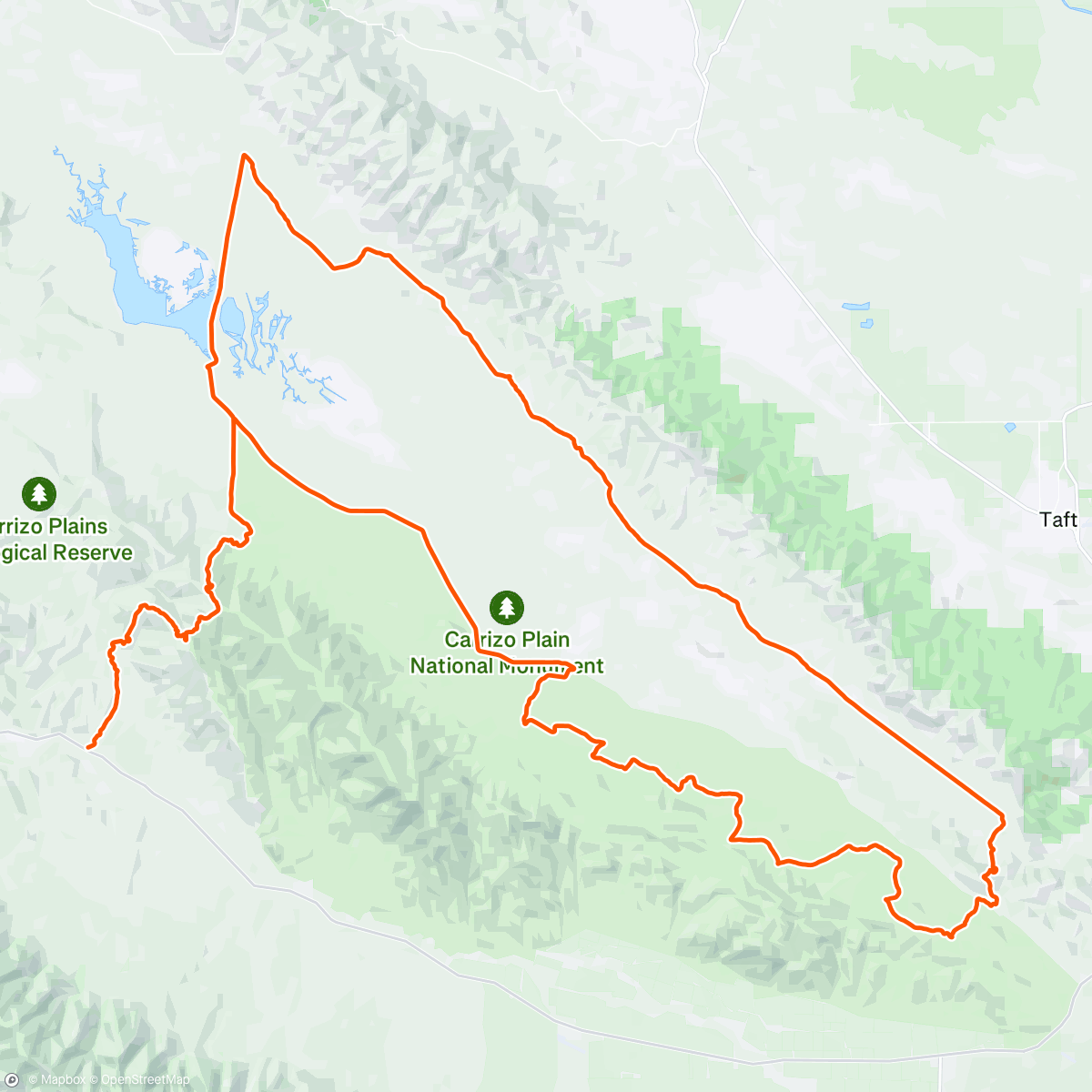 Map of the activity, Carrizo spirit quest