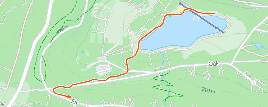 Map of the activity, Evening Walk