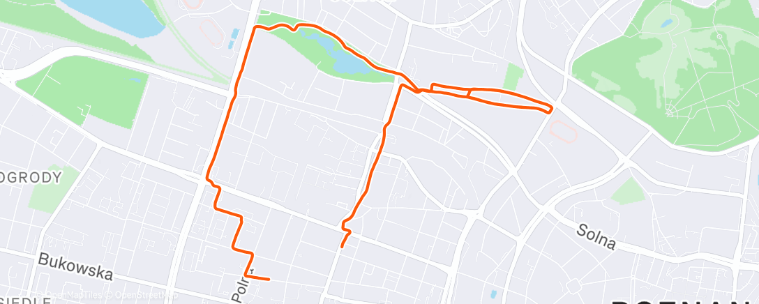 Map of the activity, Morning Run