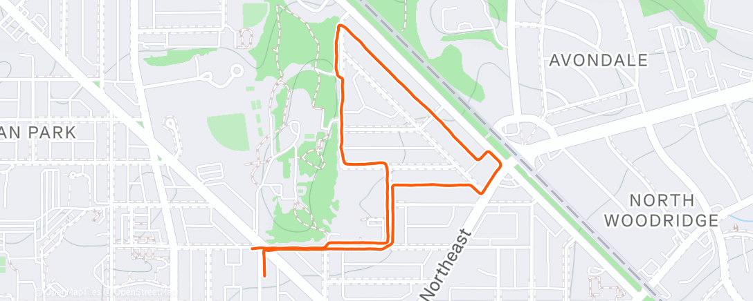 Map of the activity, Morning Walk