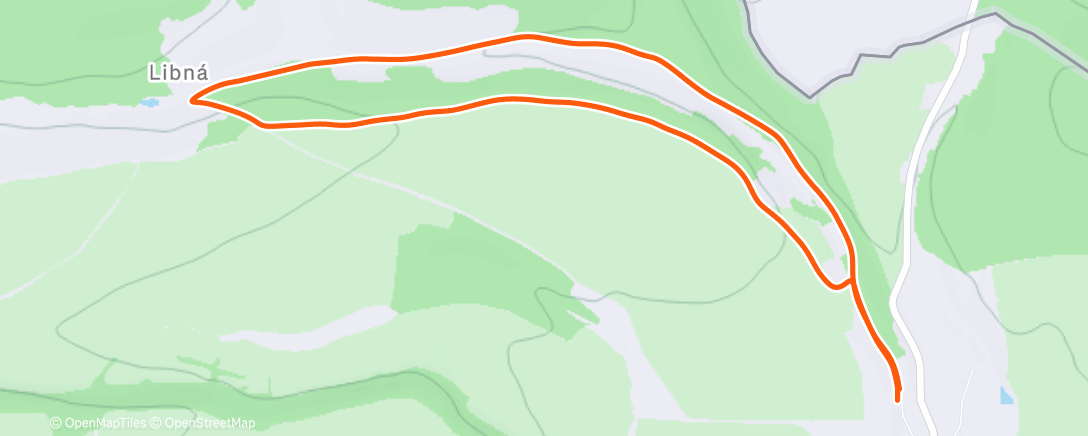 Map of the activity, Afternoon Run