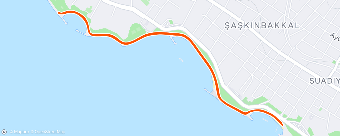 Map of the activity, Evening Run