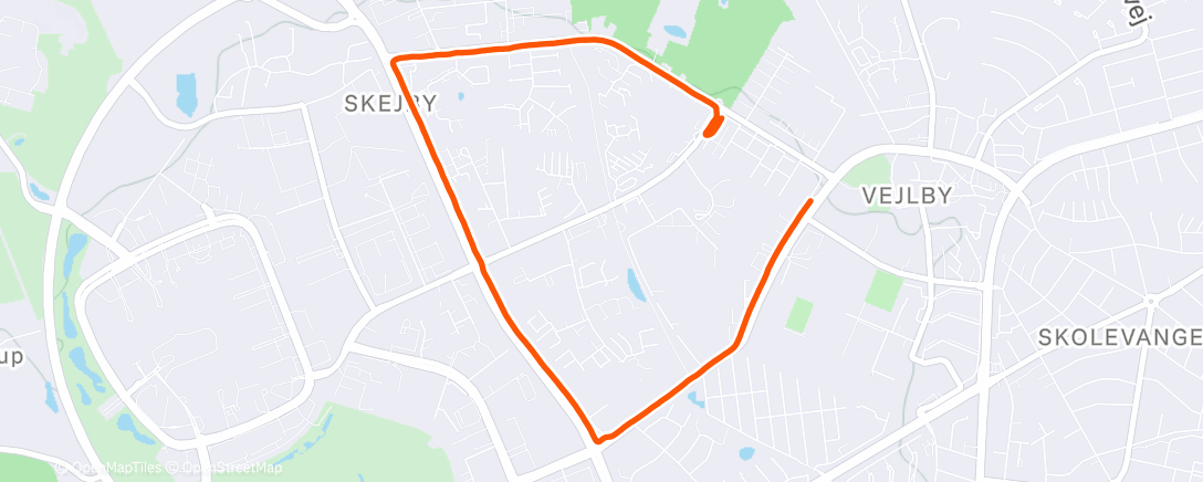 Map of the activity, Afternoon Run