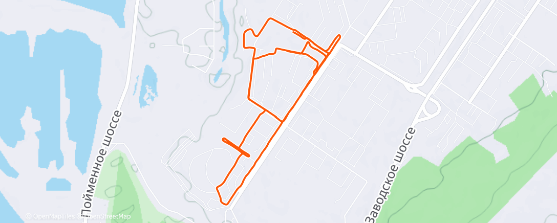 Map of the activity, Дневной забег