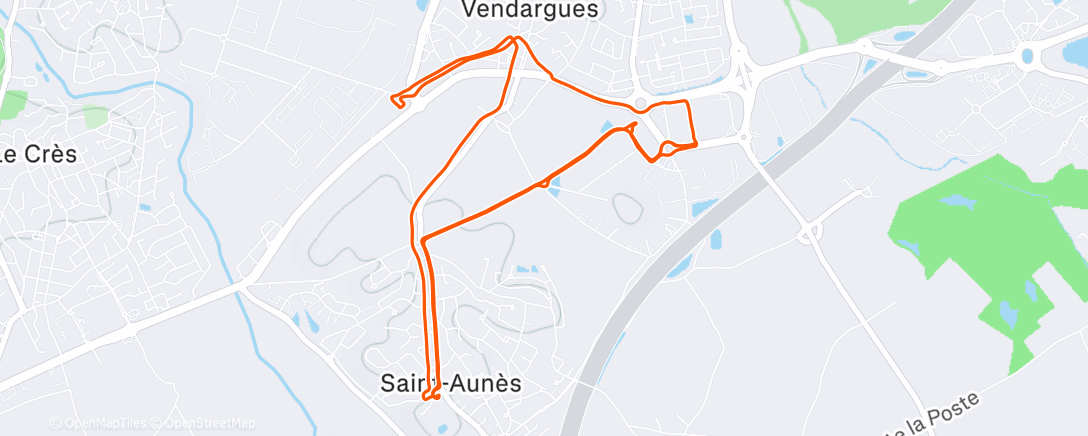 Map of the activity, Sortie vélo dans l'après-midi