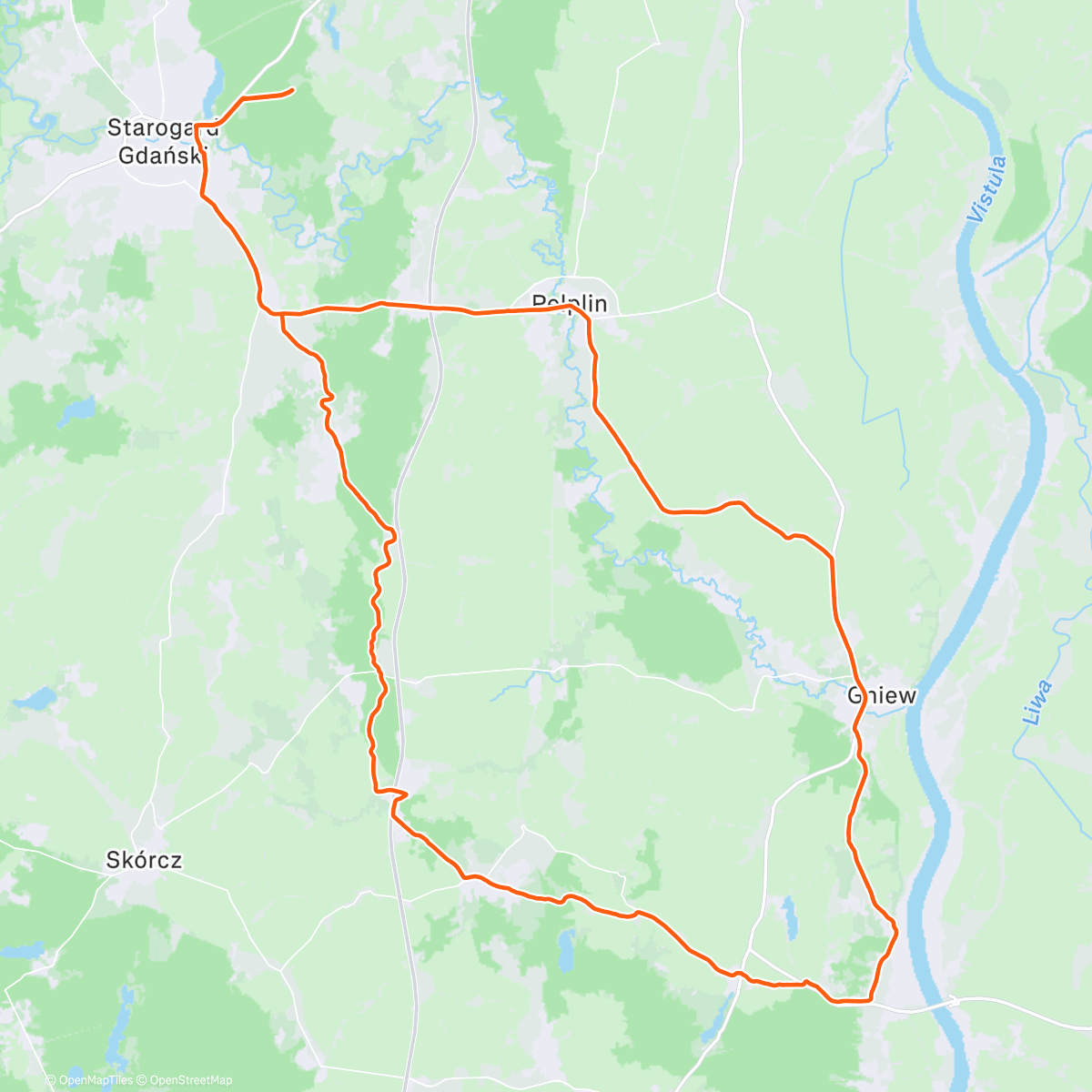 Map of the activity, MTBem do Betlejem ride 😉🌪️