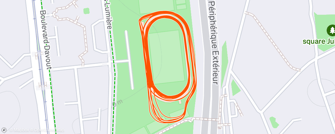 Map of the activity, Piste PSC 🔴⚫ 10x400m @VMA