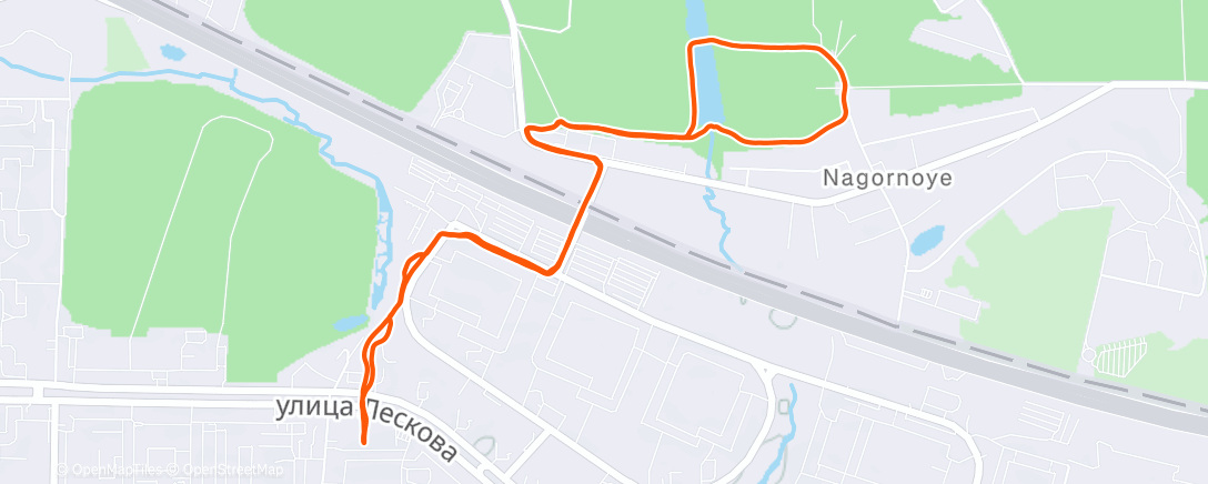 Map of the activity, Утренний забег