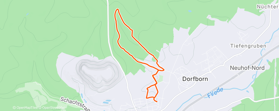 Map of the activity, Morning Walk