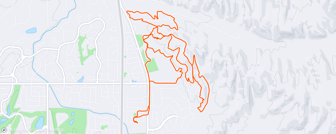 Map of the activity, Morning MTB