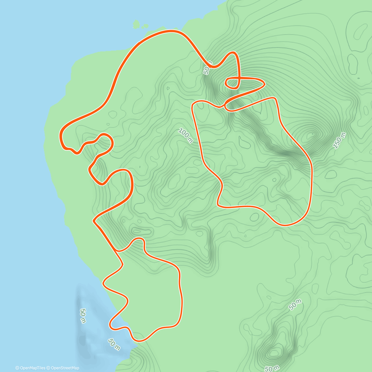 Карта физической активности (Week 5.2 = Zwift - Loop de Loop in Watopia)
