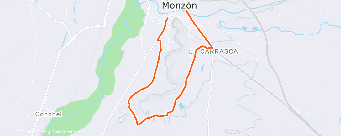 Карта физической активности (Carrera a la hora del almuerzo)