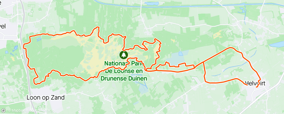 アクティビティ「Middagrit op mountainbike」の地図