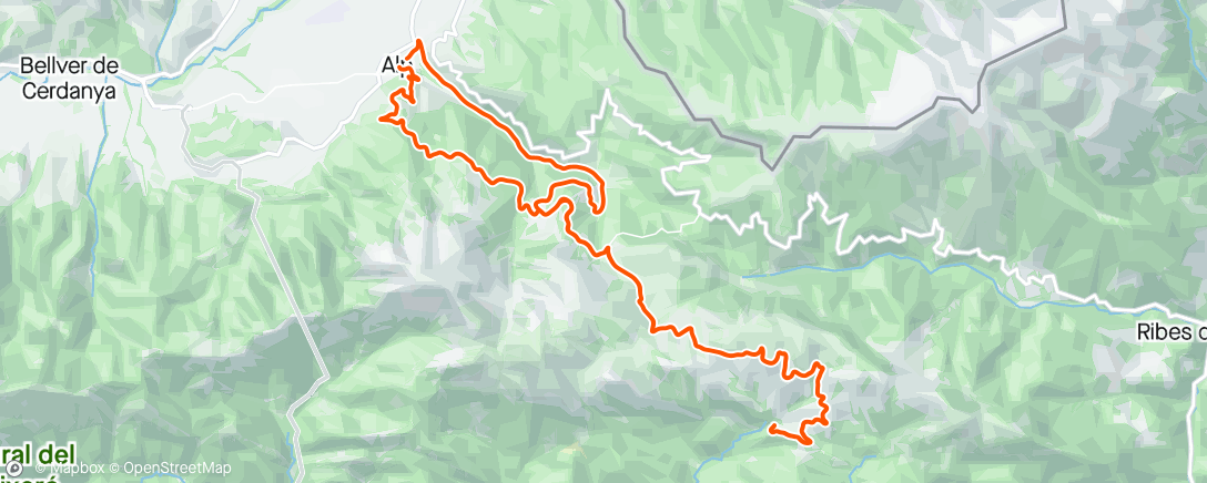 Map of the activity, Alp - Castellar de n'Hug - Alp