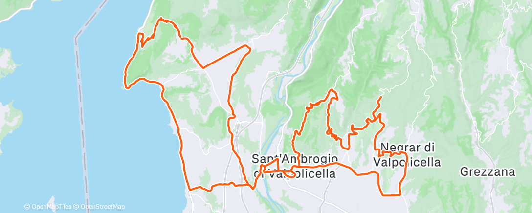 Map of the activity, Pedalata mattutina