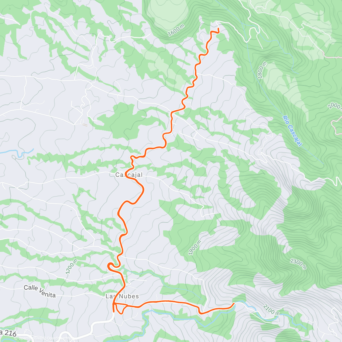 Map of the activity, Lunch Mountain Bike Ride