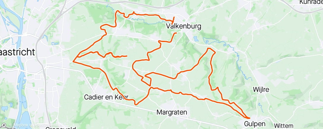 Map of the activity, Verkenning gravel valkenburg