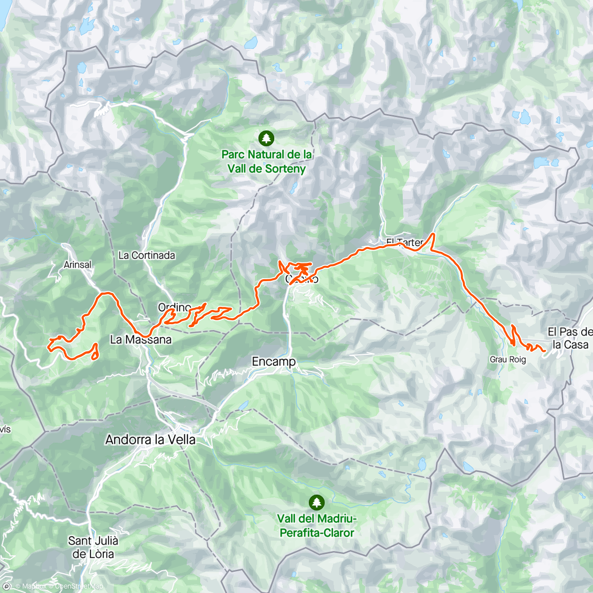 Mapa da atividade, Pic Maia 18