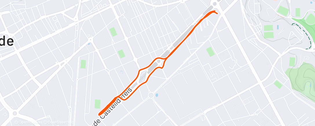 Map of the activity, @lafiracrossfitsants run