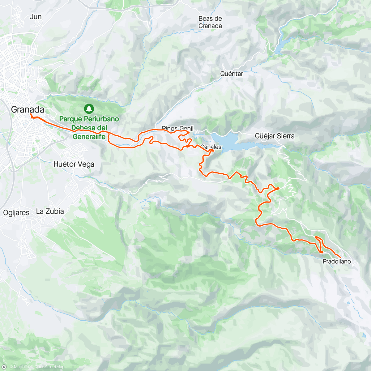 Map of the activity, Sierra Nevada #3 - down for a good brew ☕️