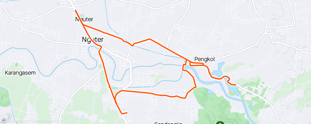 Map of the activity, Gowes Menikmati Pemandangan