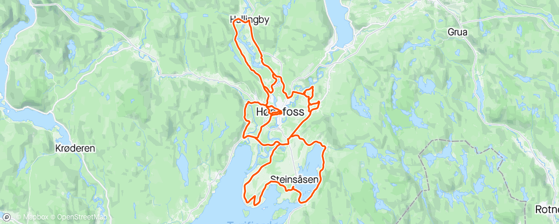Map of the activity, Ringerike GP