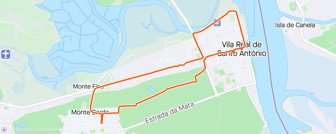 Map of the activity, Handlejogg t/r Vila Real