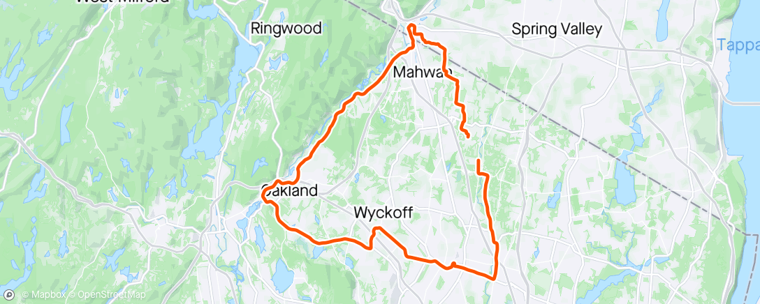 Map of the activity, Chilly Afternoon Ride through a Bunch of Towns